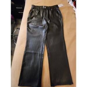 Time & Tru HR Leather Pant Black‎ Soot Size 14